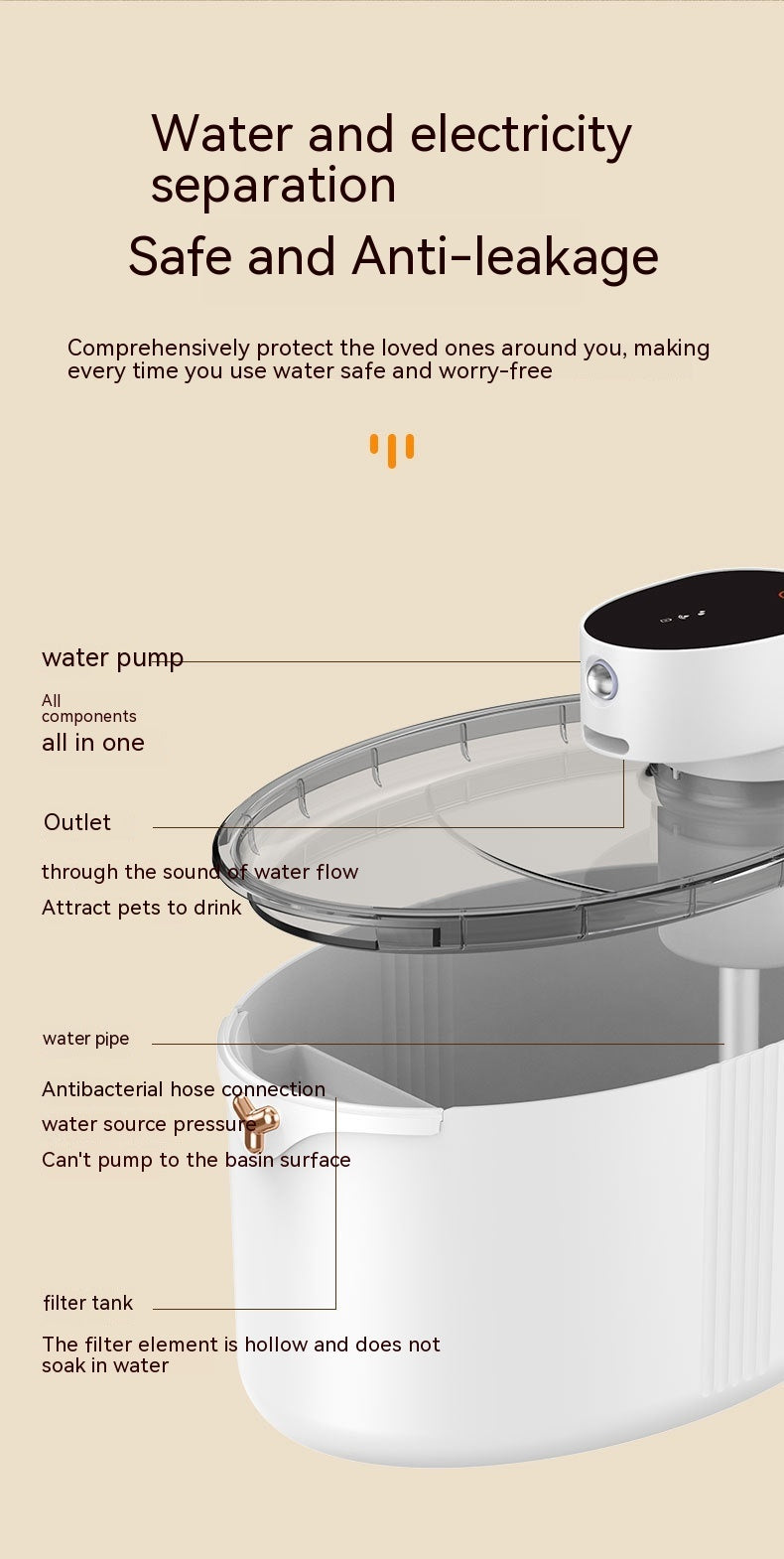 Smart Wireless Pet Water Fountain