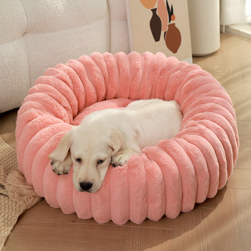 Plush Pet Bed for Cats & Dogs