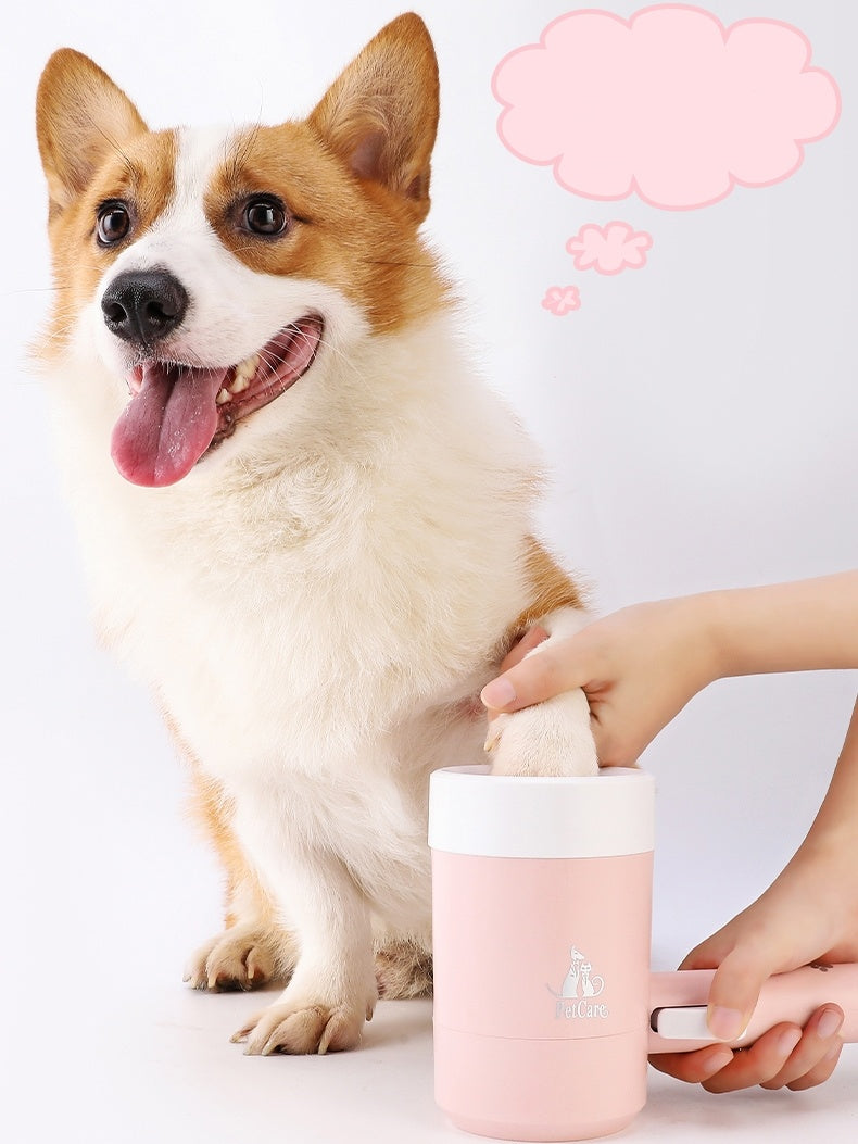 Pet Paw Cleaner with Soft Silicone Brush