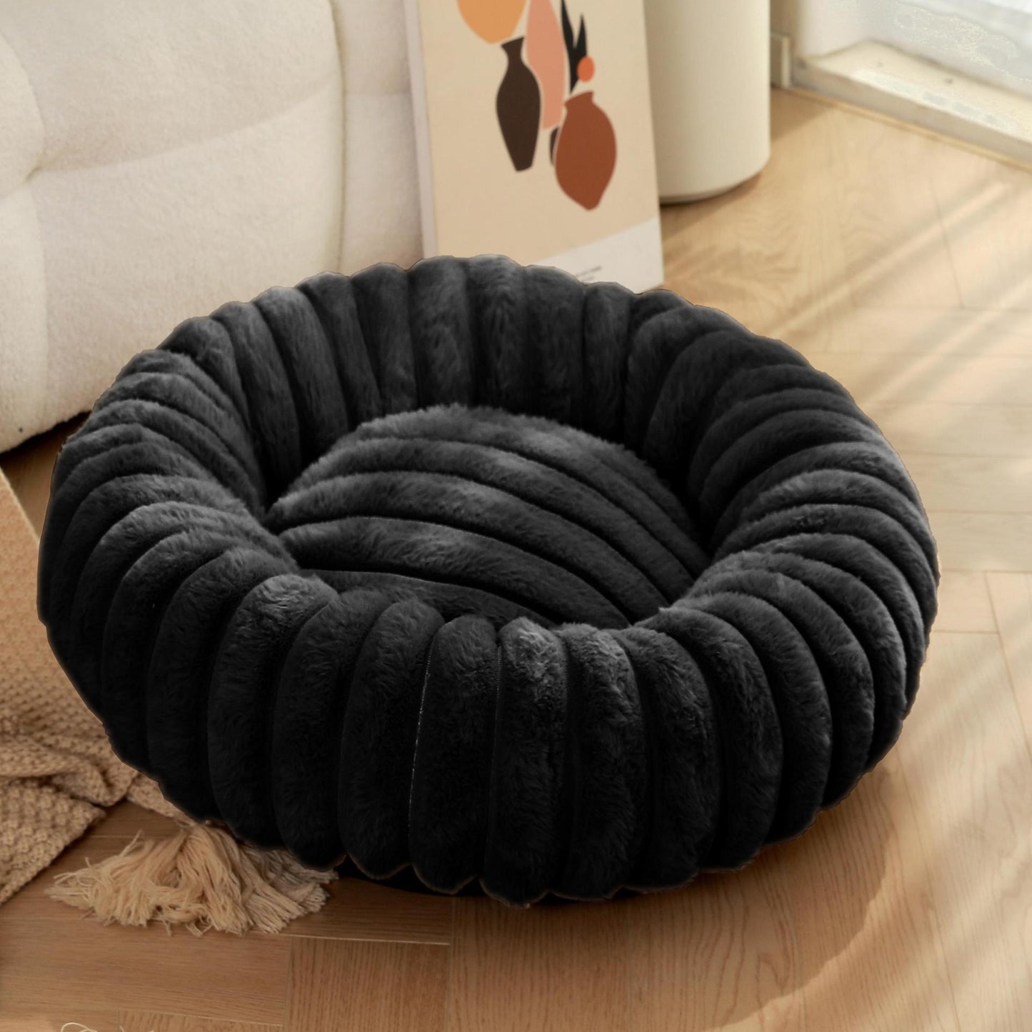 Plush Pet Bed for Cats & Dogs