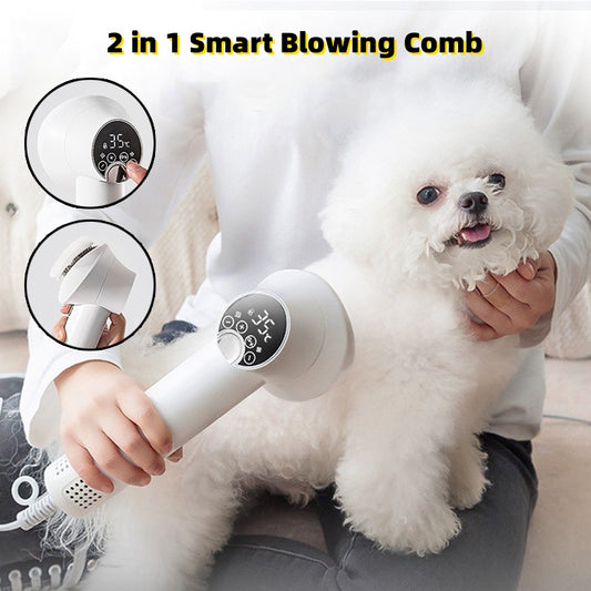 Smart Pet Hair Dryer & Grooming Comb